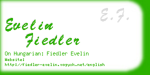 evelin fiedler business card